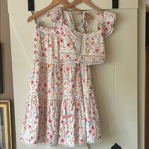 Altar'd State Floral Lace Two-Piece Set